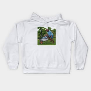 Fish Man Autumn Fantasy Illustration Kids Hoodie